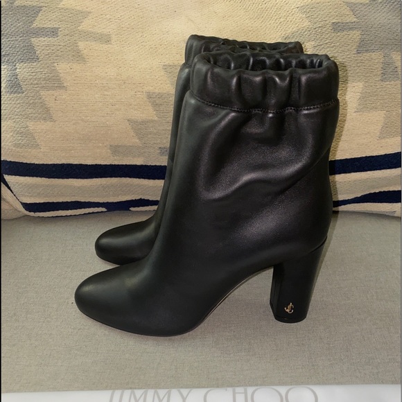 Jimmy Choo marva 85 women Boots booties soft napa leather JC Logo size 39.5 - Picture 11 of 12